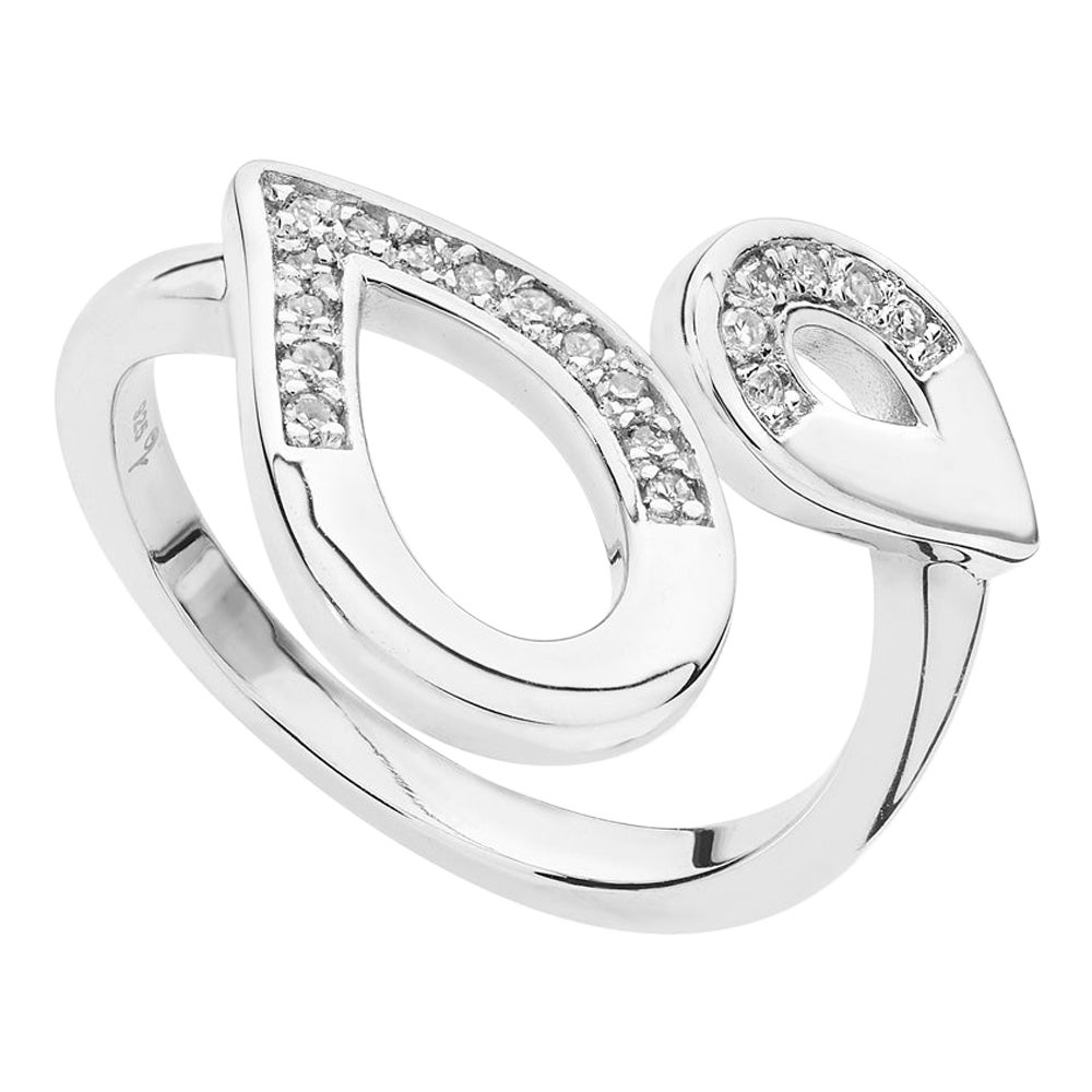 Diamond Ring Sterling Silver For Sale