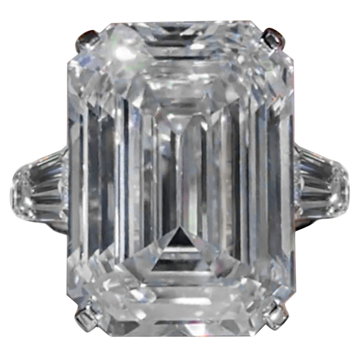 EXCEPTIONAL GIA Certified 6.55 Carat Emerald Cut Diamond Ring