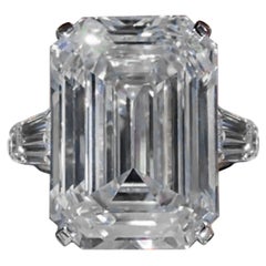 EXCEPTIONAL GIA Certified 6.55 Carat Emerald Cut Diamond Ring