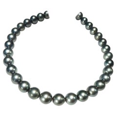 Stackable Dark Blue Tahitian Pearl Necklace