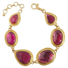 One-of-a-Kind Elements Gold All Around Bracelet, with Tourmaline