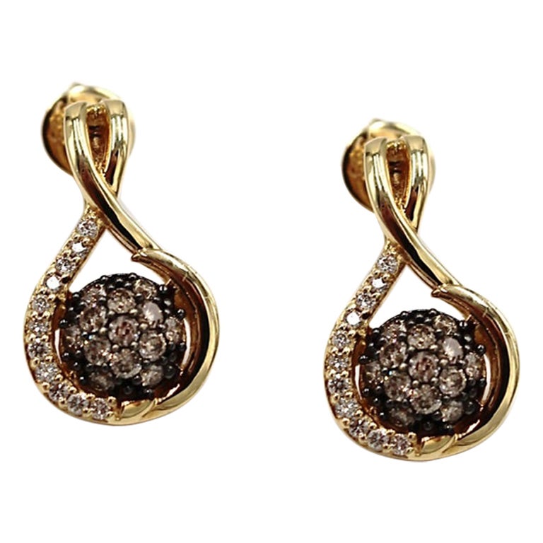 Le Vian Chocolate Diamond Earrings in 14K Yellow Gold