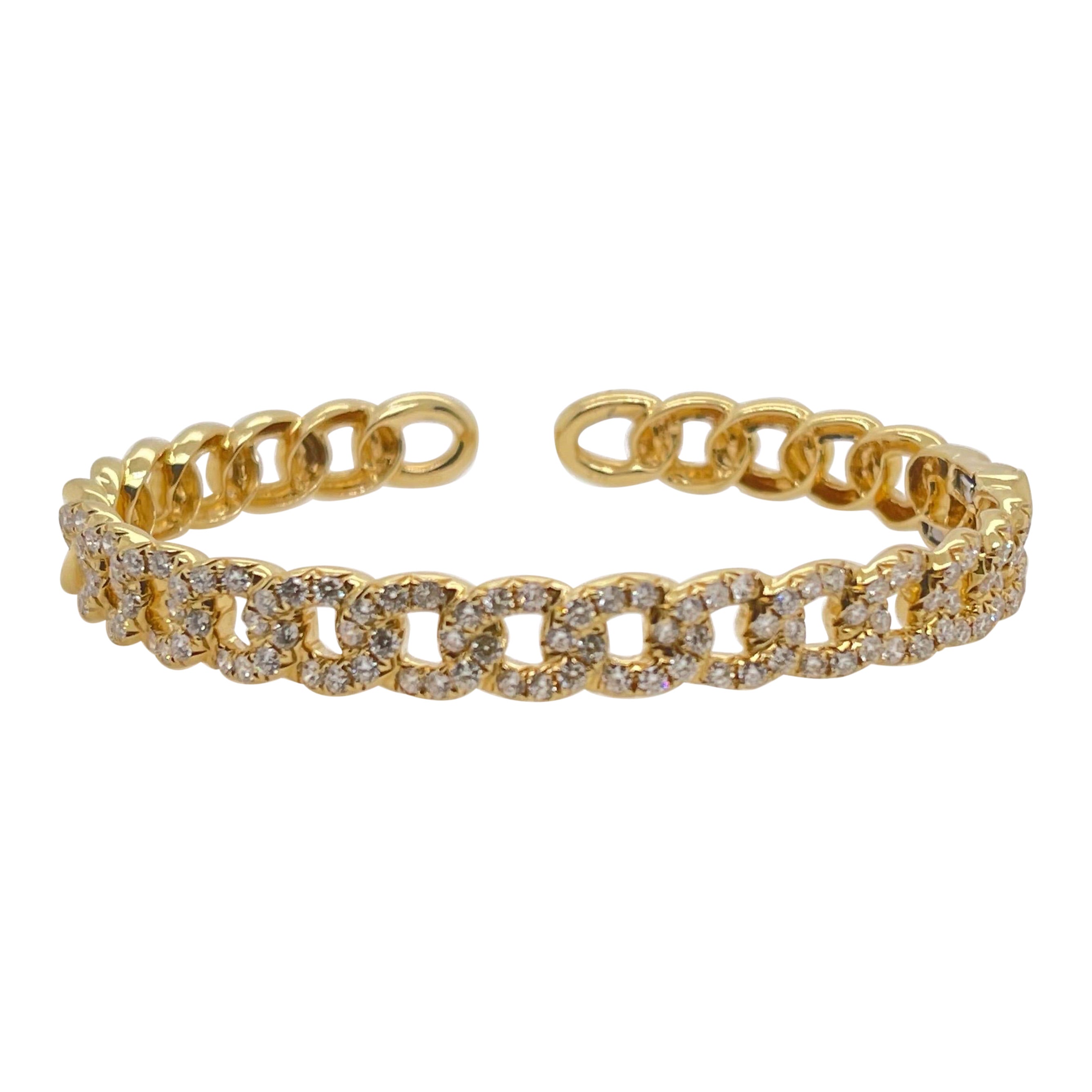 Diamond Gold Cuff at 1stDibs