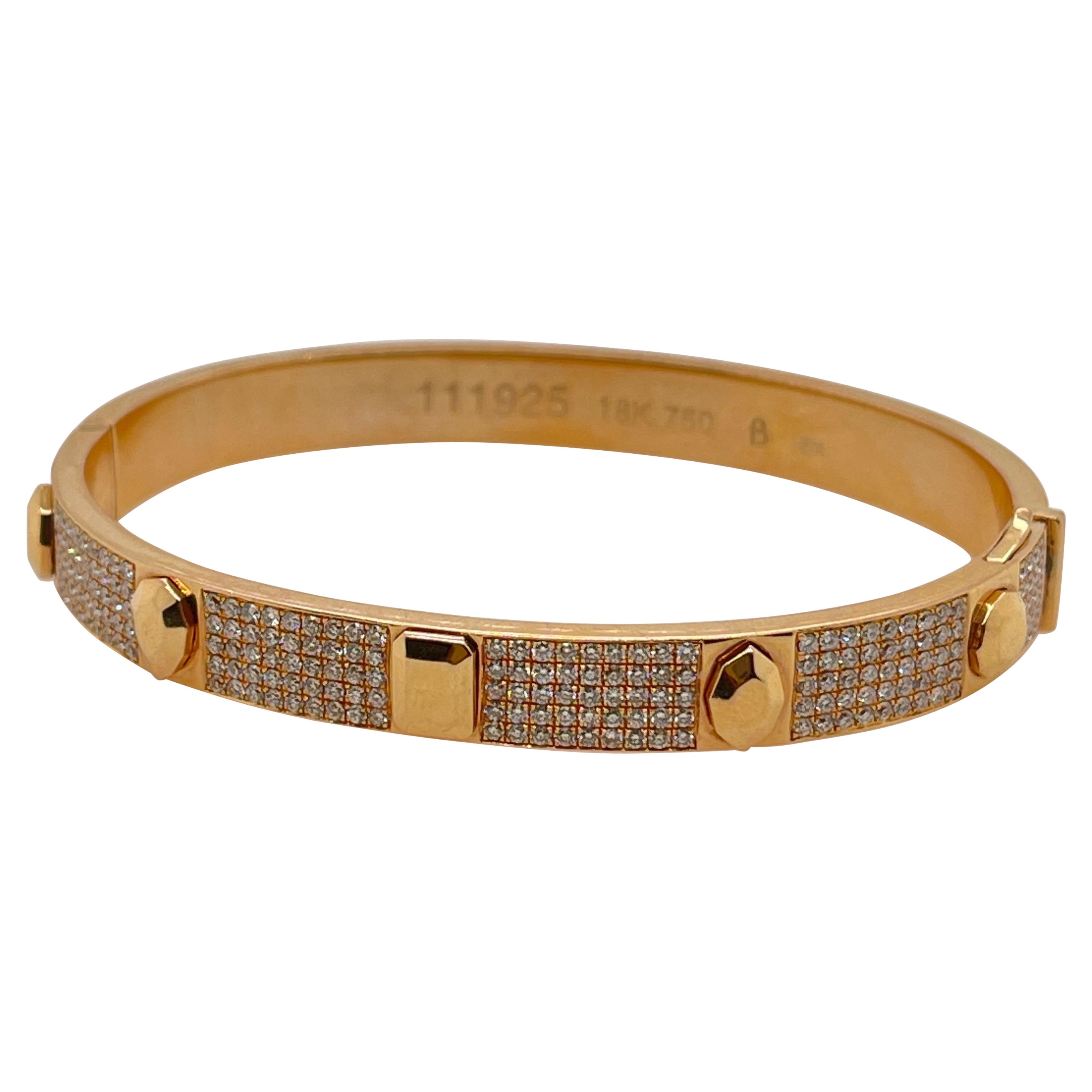 Butani Rose Gold Pavé Set Diamond Bangle