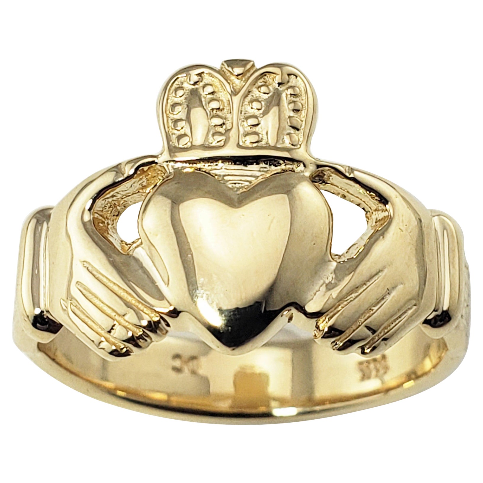 14 kt Yellow Gold 6 14k Polished Ladies Claddagh Ring Size