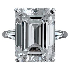 GIA Certified Type 2A 11.52 Carat Emerald Cut Diamond Ring