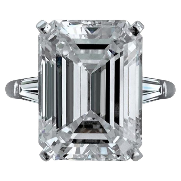 GIA Certified Type 2A 11.52 Carat Emerald Cut Diamond Ring For Sale at  1stDibs | types of cut diamond ring