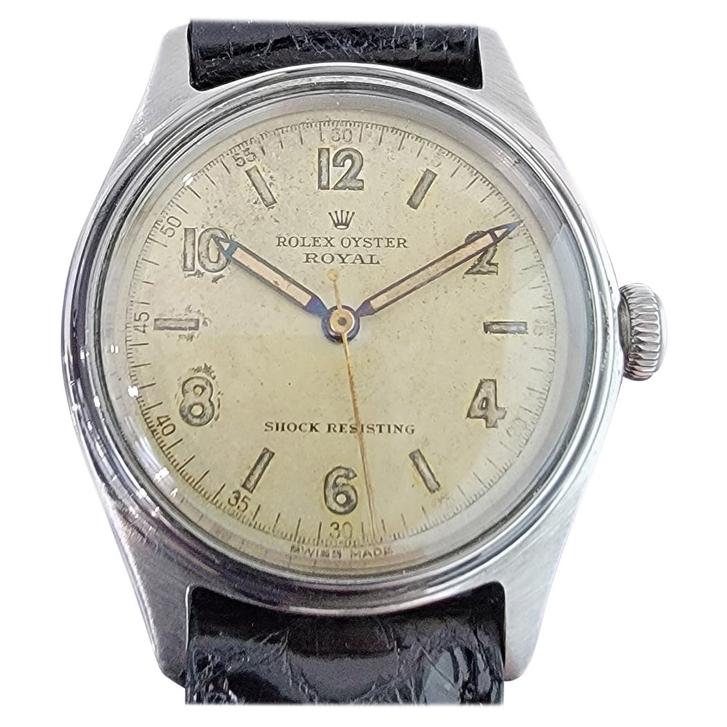 Mens Rolex Oyster Royal Ref 4444 Manual Wind 1940s Vintage Swiss RA159