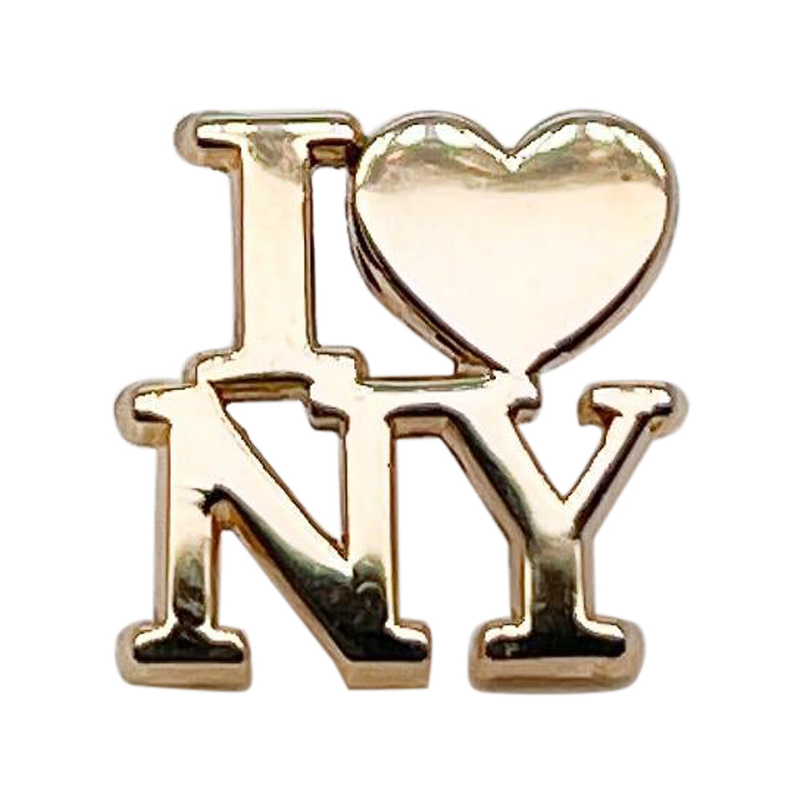 Vintage Tiffany & Co. Vermeil Sterling Silver 'I Love NY' Lapel Pin or Tie Tack