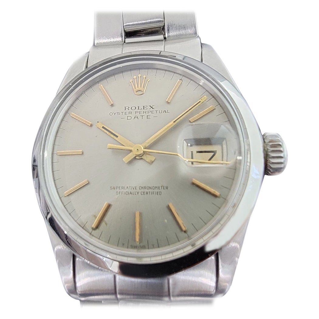 Mens Rolex Oyster Perpetual Date 1500 Automatic 1970s with Pouch RA190
