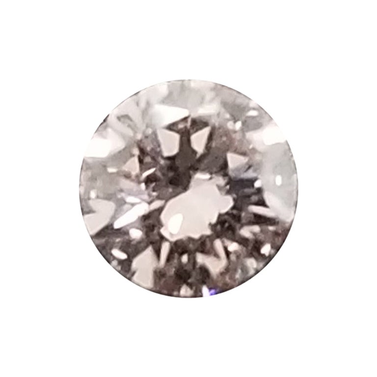 0.18 Carat Natural Fancy Light Pinkish Brown Round Shape Loose Diamond 