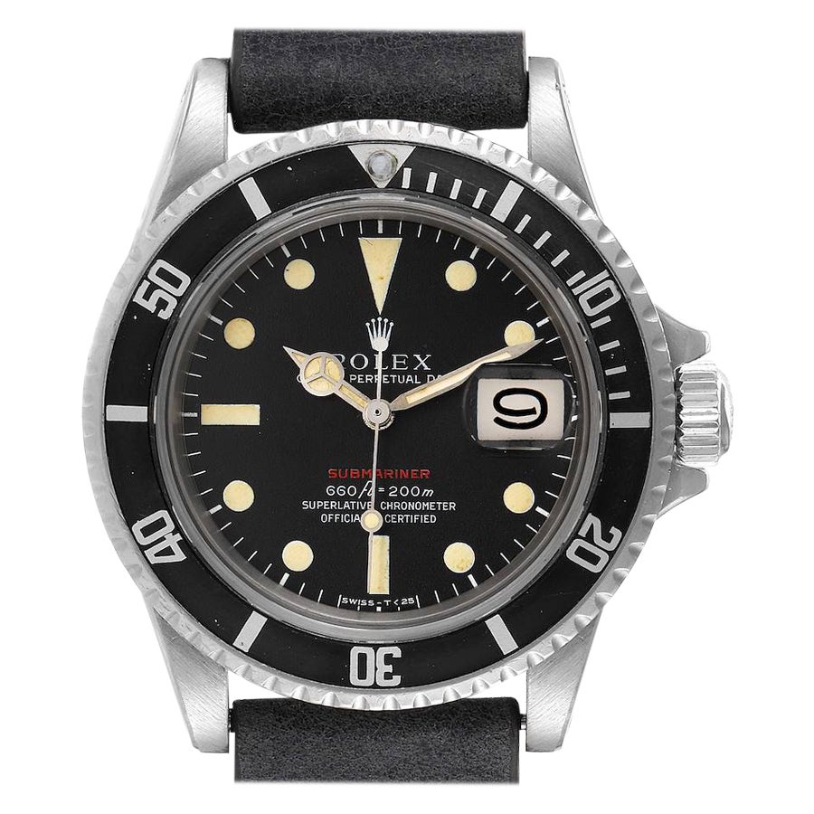 Rolex Submariner Vintage Black Mark IV Dial Steel Mens Watch 1680