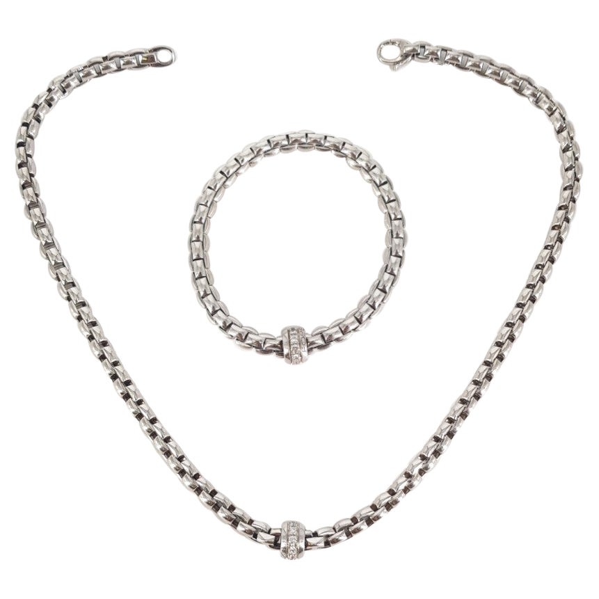 FOPE 18CT Rose Gold Prima Flex'It Diamond Bracelet Medium 17cm - Unworn  with Box - Jewellery from Almagrove Jewellers UK