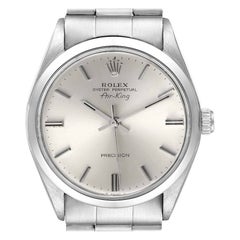 Rolex Air King Vintage Stainless Steel Silver Dial Mens Watch 5500