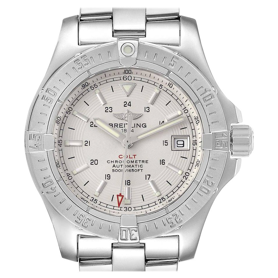 Breitling Colt Silver Dial Automatic Steel Mens Watch A17380 For Sale
