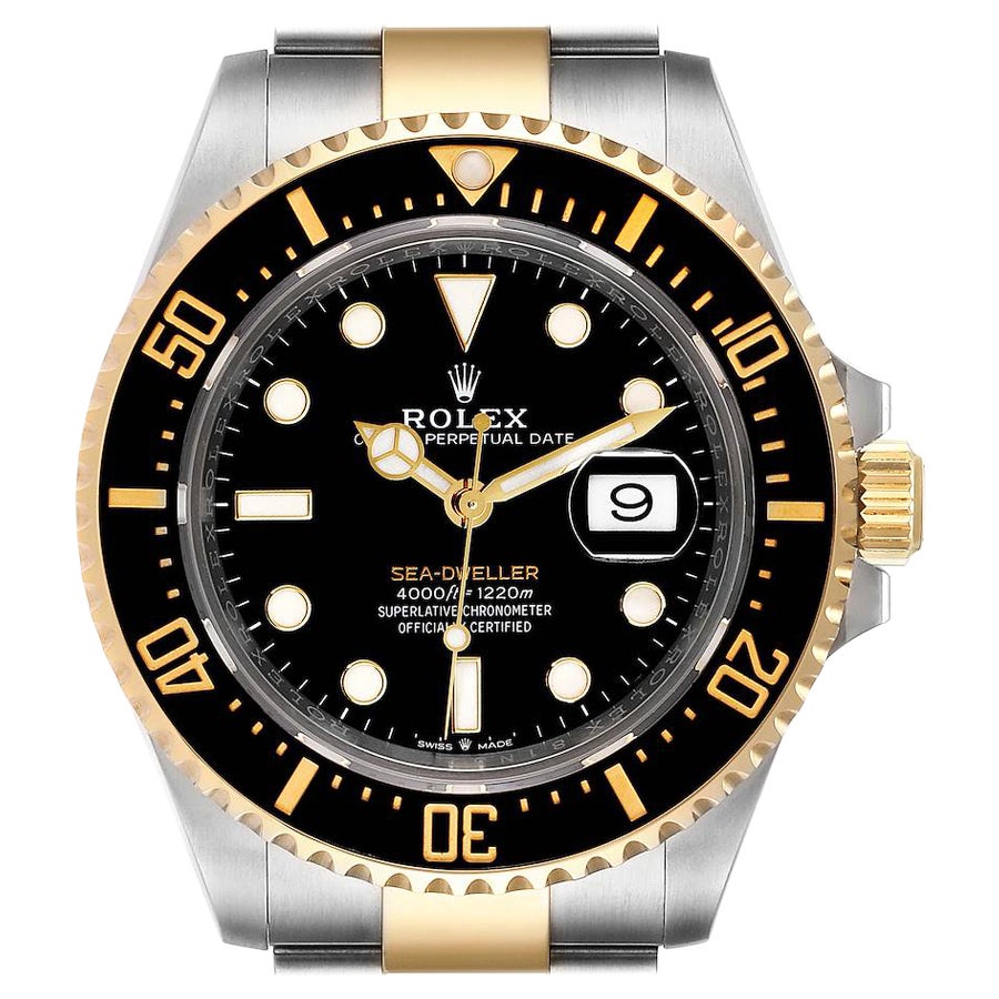 Rolex Seadweller Black Dial Steel Yellow Gold Mens Watch 126603 Unworn For Sale