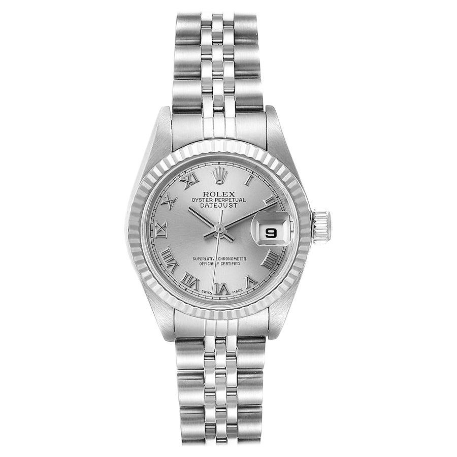 Rolex Datejust Steel White Gold Silver Dial Ladies Watch 79174 For Sale