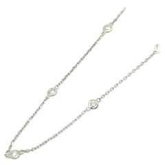 14k White Gold Diamonds by the Yard Necklace
