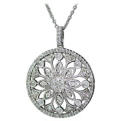 Antique Inspired Diamond Circle Necklace