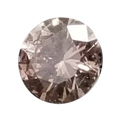 Used 0.14 Carat Natural Fancy Pink Brown Round Shape Loose Diamond 