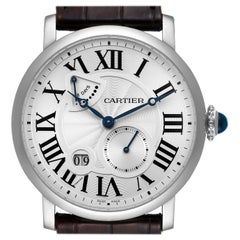 Used Cartier Rotonde Silver Dial White Gold Mens Watch W1556202