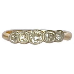 Edwardian Diamond Five-Stone 18 Carat Gold Ring