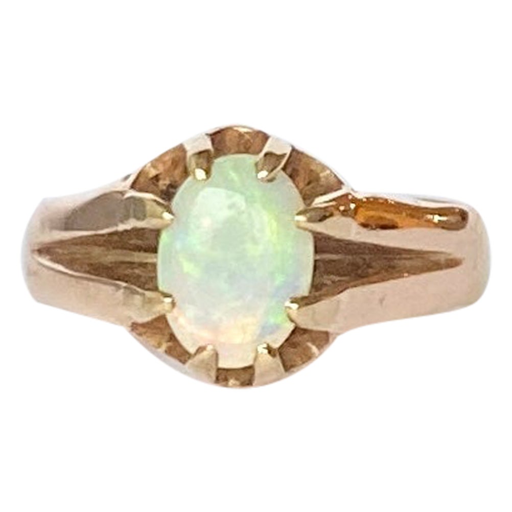 Art Deco Opal and 9 Carat Gold Ring
