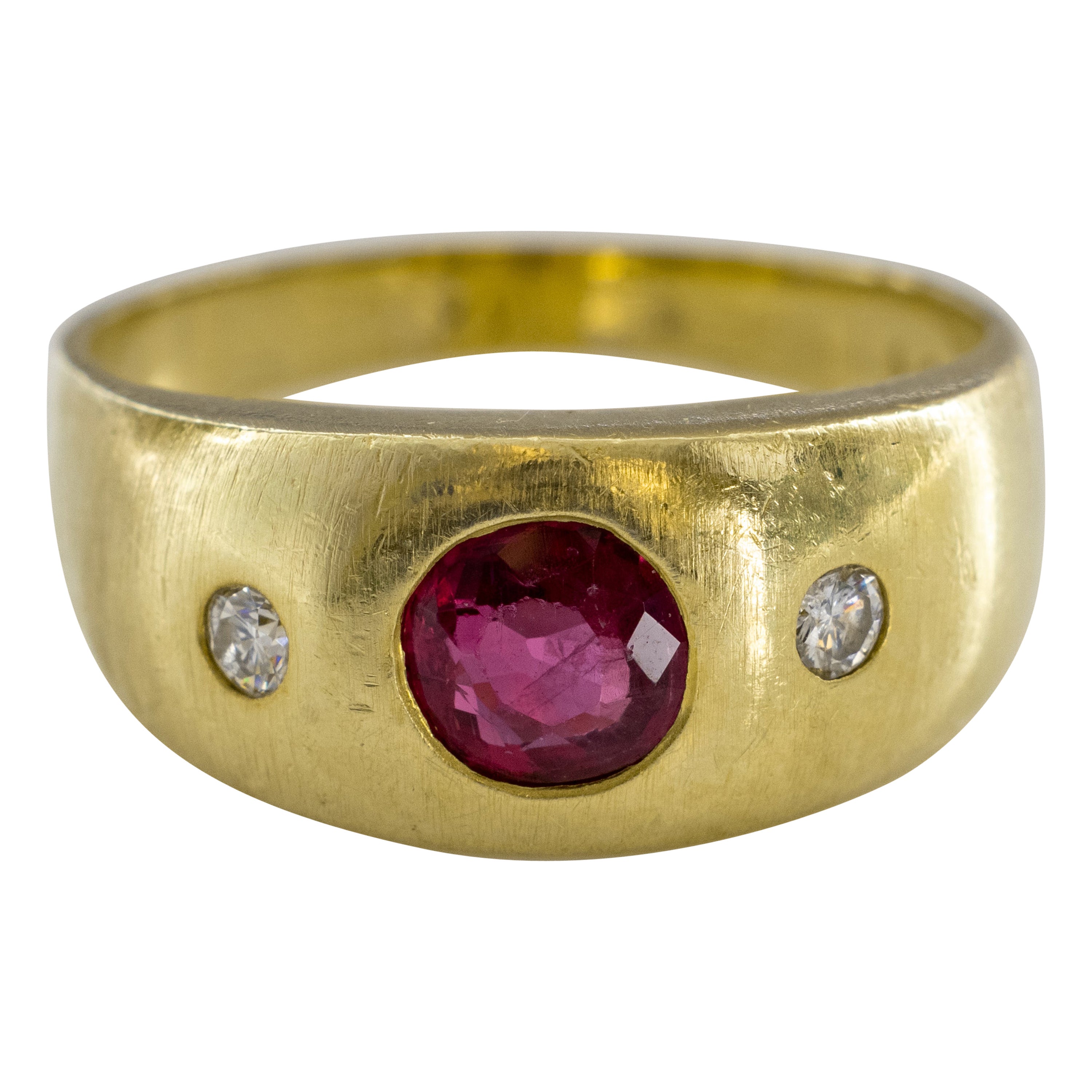 Ruby & Diamond Midcentury Ring Certified