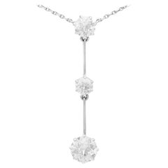 Antique 1.74 Carat Diamond and Platinum Necklace