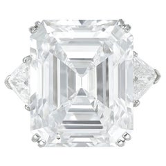 GIA Certified 19 Carat Emerald Cut Diamond Solitaire Ring