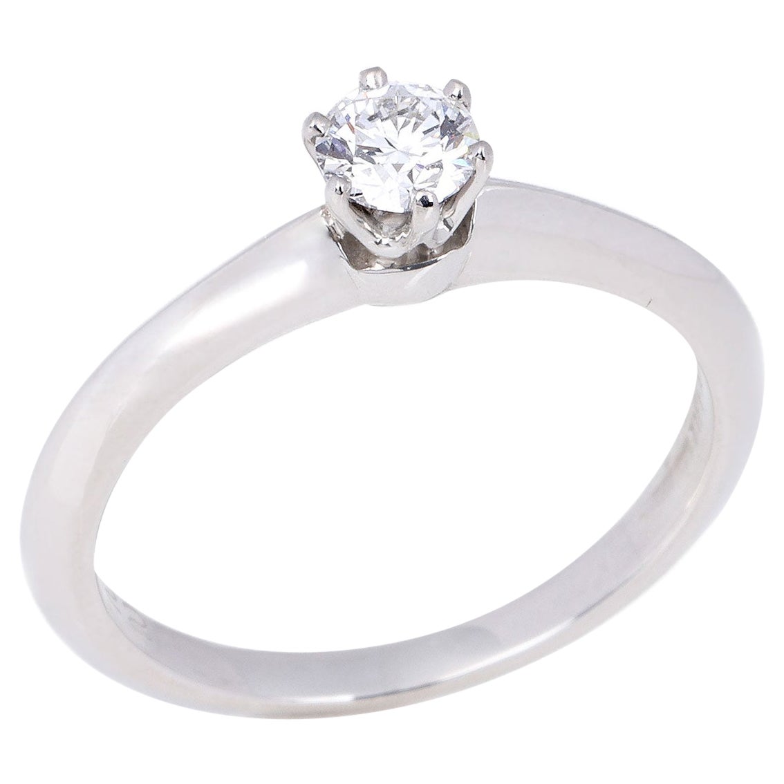 Tiffany & Co Brilliant Cut 0.22ct Diamond Solitaire Ring