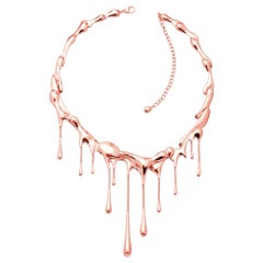 Rose Gold  Plated Drop Necklace 