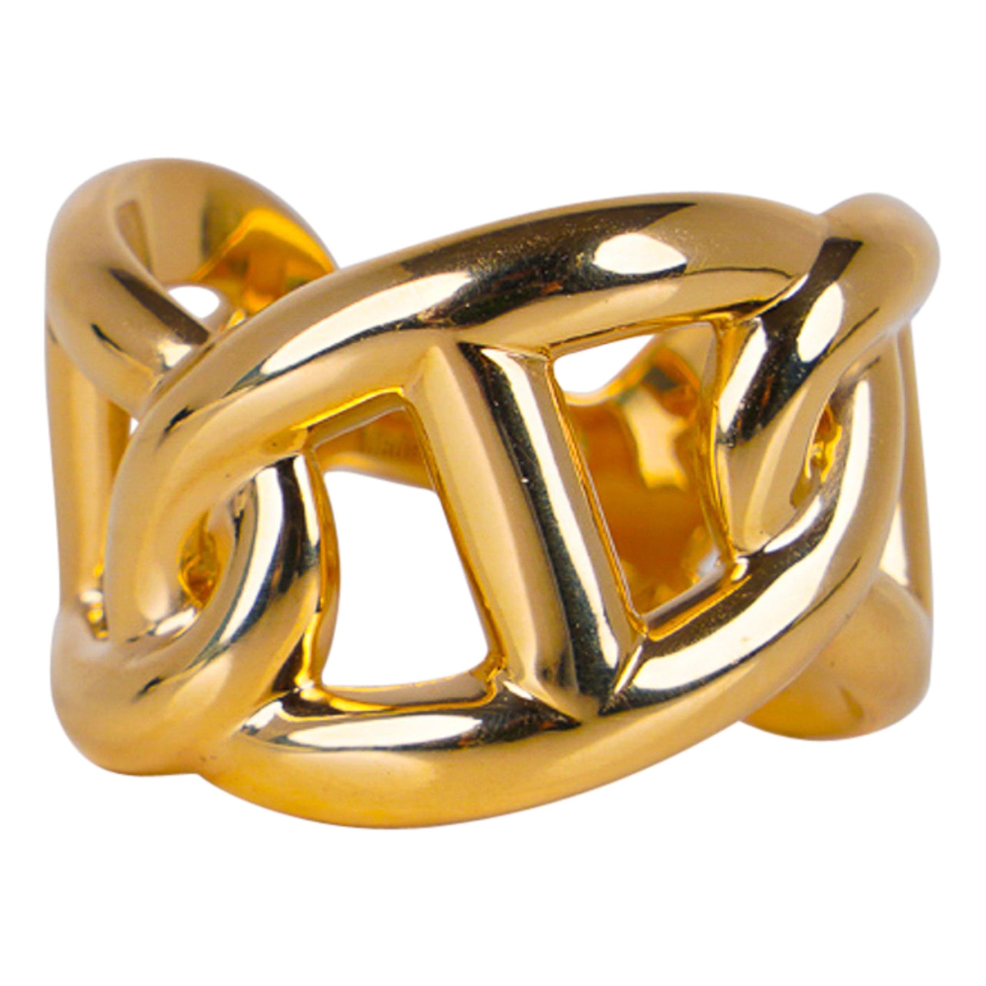 Hermes Ring 18k Yellow Gold Chaine D'Ancre