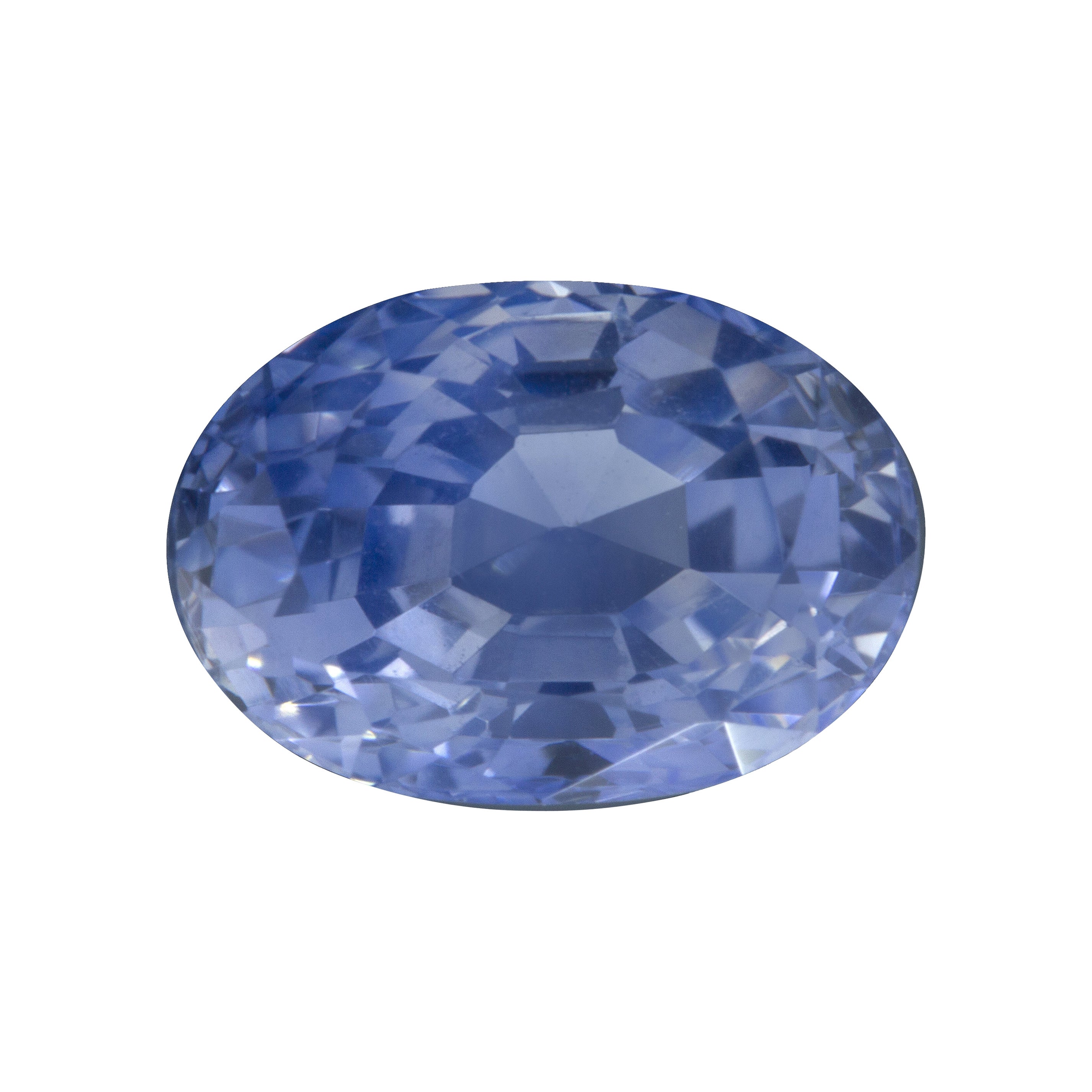 2.28 Carat Natural Unheated Kashmiri Pastel Blue Oval Sapphire GRS Certified