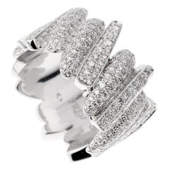 Anello Fred of Paris con pavé di diamanti in oro bianco