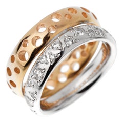 Anillo Pomellato Diamond Wave Bubble de Oro Rosa