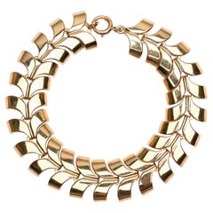 Tiffany & Co. Retro Gold Herringbone Bracelet