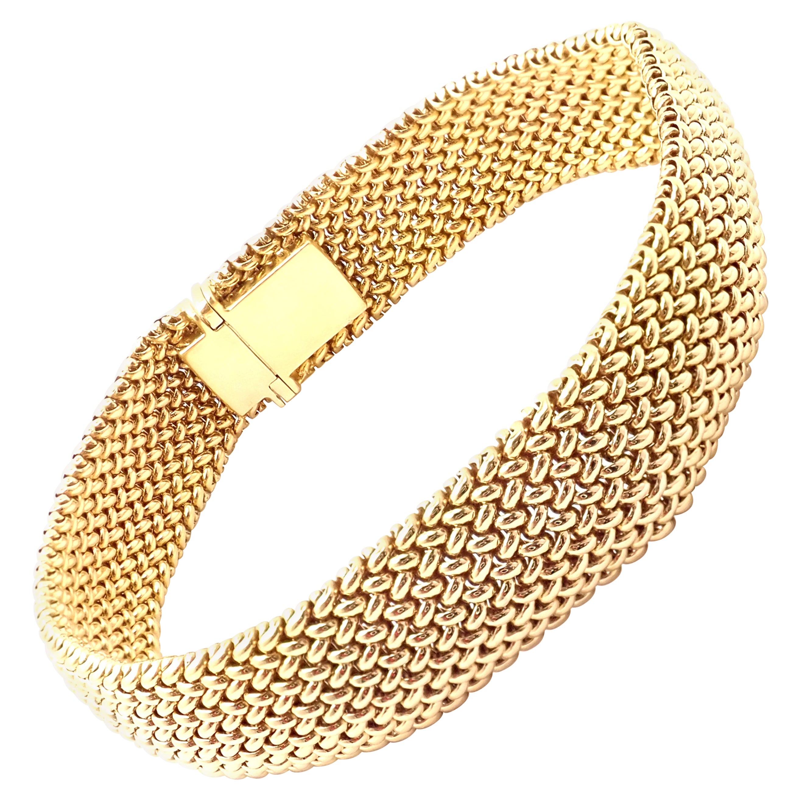 Tiffany & Co. Somerset Mesh Yellow Gold Bracelet