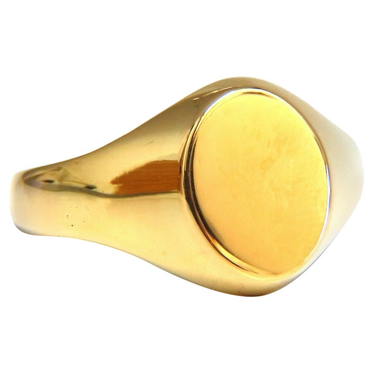 Genuine 14k Yellow Gold Filigree Signet Oval Ring 8.4 x 7mm  1.83 gr 