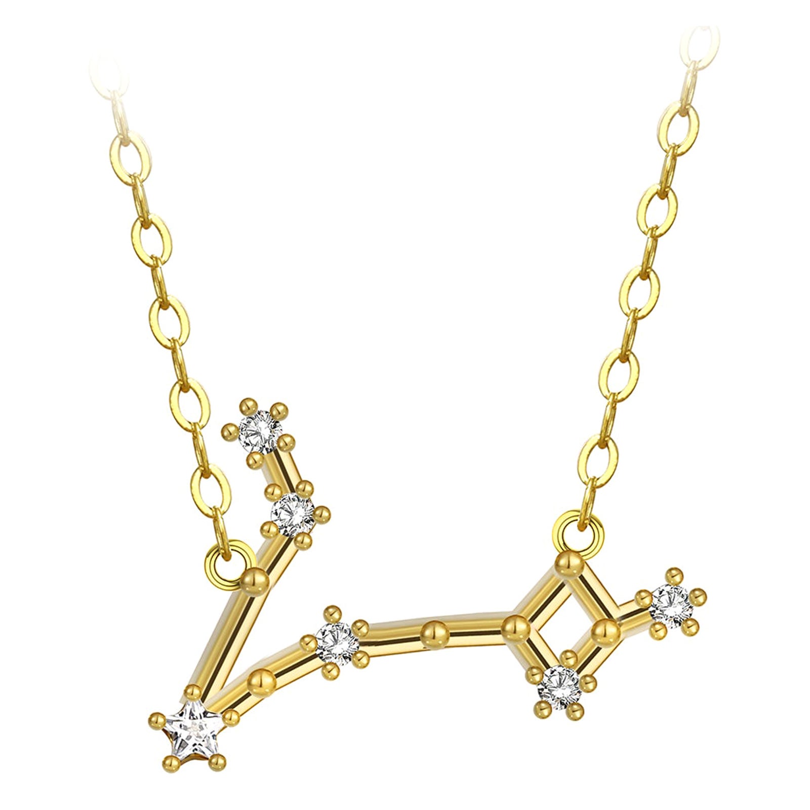 Pisces Star Constellation Necklace For Sale