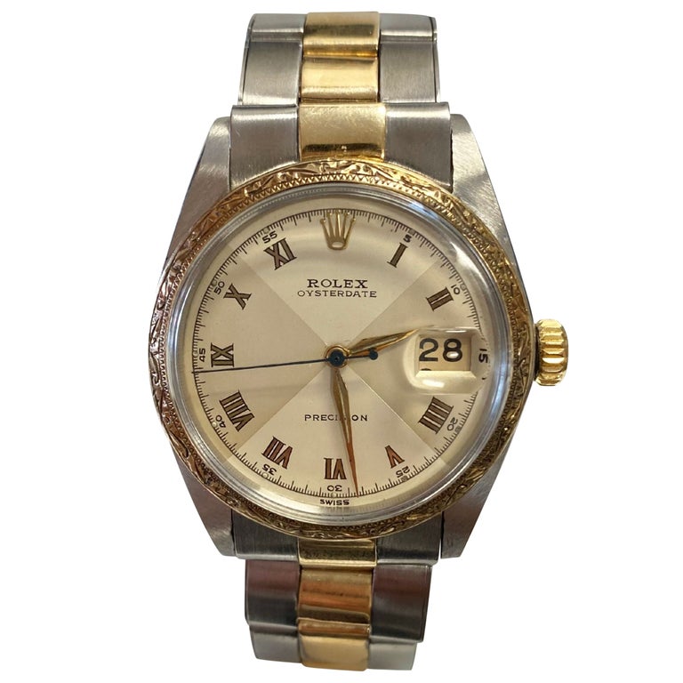 Vintage Rolex Oyster-Date Two Tone Dial at 1stDibs | rolex d12 steelinox price, swiss made d12 steelinox 62523h18, rolex steelinox 62523h18 price