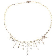 H. Stern Fancy Color and White Diamond White Gold Necklace