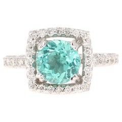 Anello in oro bianco 18 carati con diamante apatite da 2,95 carati