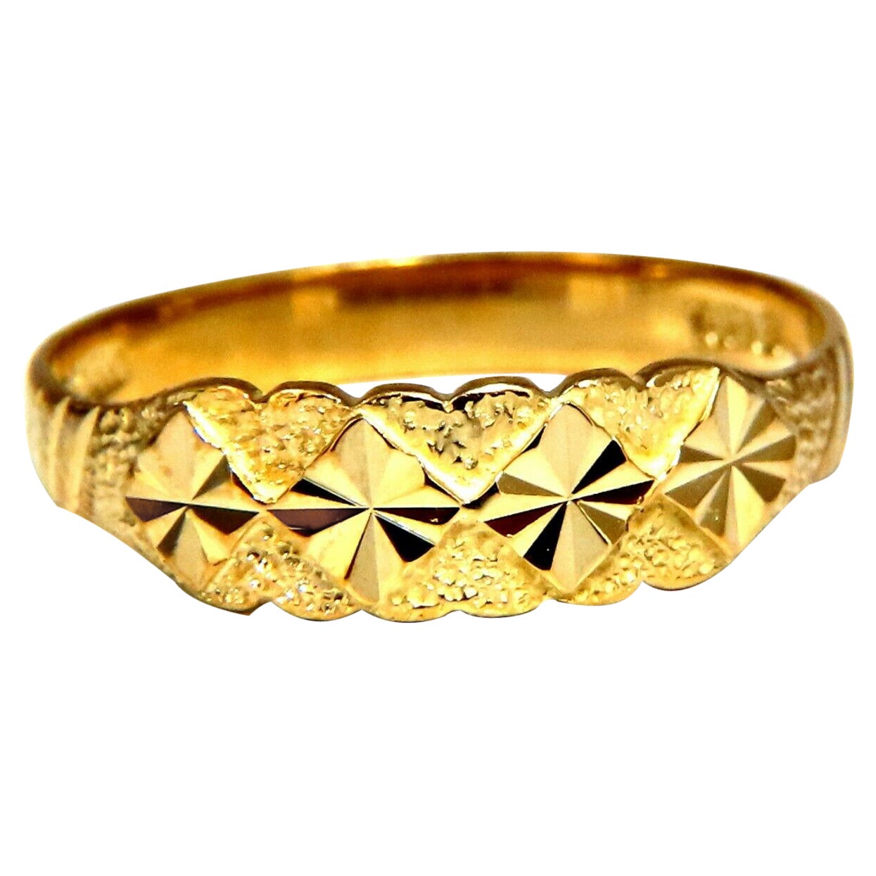Prism Inlay Gold Band 18kt For Sale