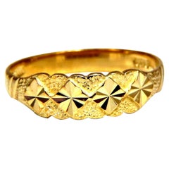 Prism Inlay Gold Band 18kt