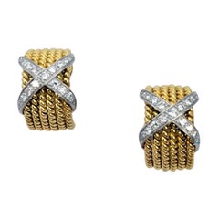 Tiffany & Co. Schlumberger "Rope Six Row Ear Clips"