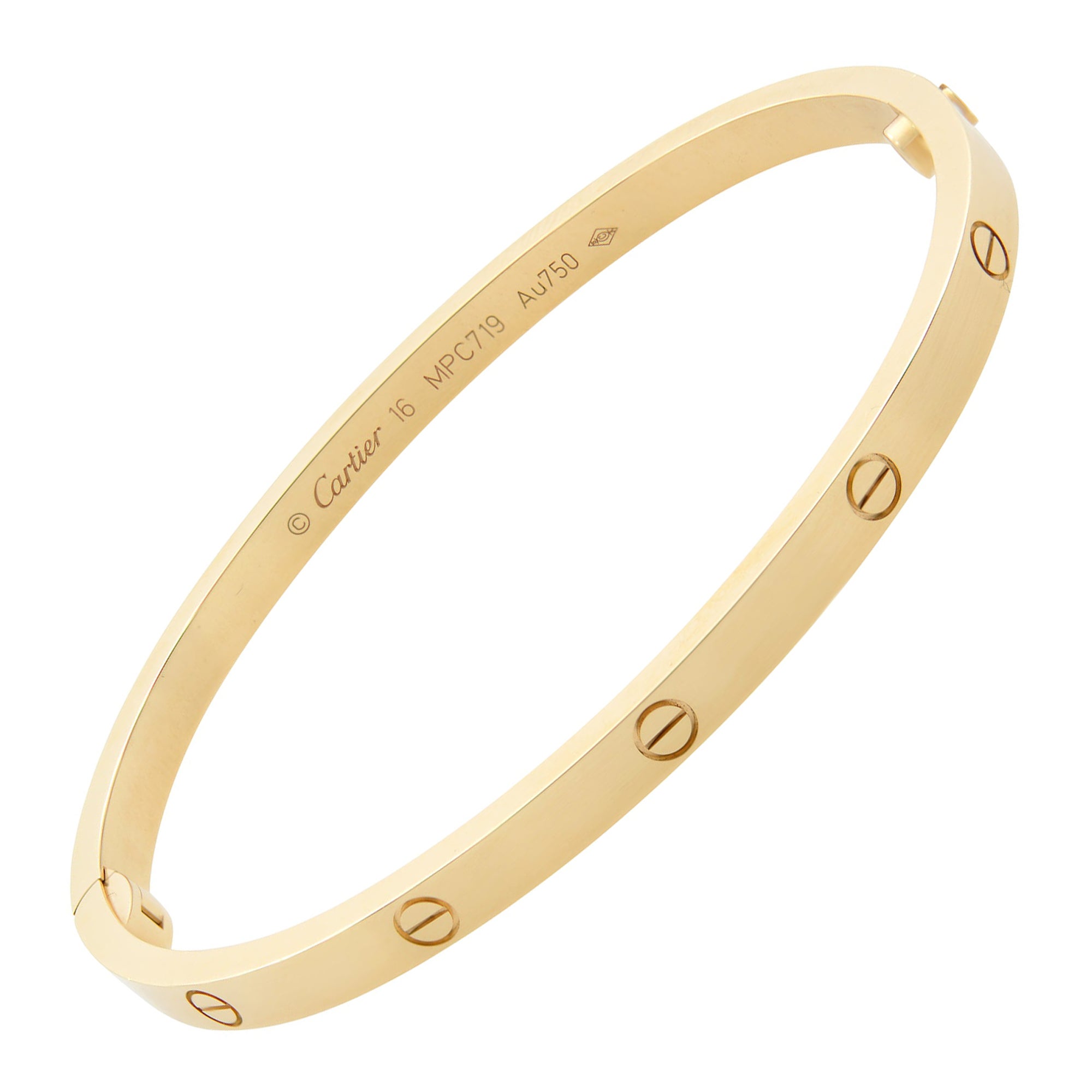 Cartier SM Love Bracelet in 18 Karat Rose Gold, Thin 'C-319' at 1stDibs | cartier  thin love bracelet, thin cartier love bracelet, cartier bengal