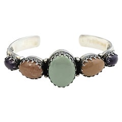 Carolyn Pollack Relios Sterlingsilber Multi Stein Manschettenarmband