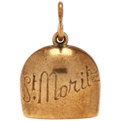 Vintage 18KT Gold St. Moritz Bell Charm