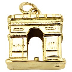 14 Karat Yellow Gold Arc de Triomphe Charm